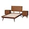 Baxton Studio Melora Mid-Century Modern Walnut Brown Finished Wood and Rattan Twin Size 3-Piece Bedroom Set 241-11178-11179-11298-ZORO - alternate 7